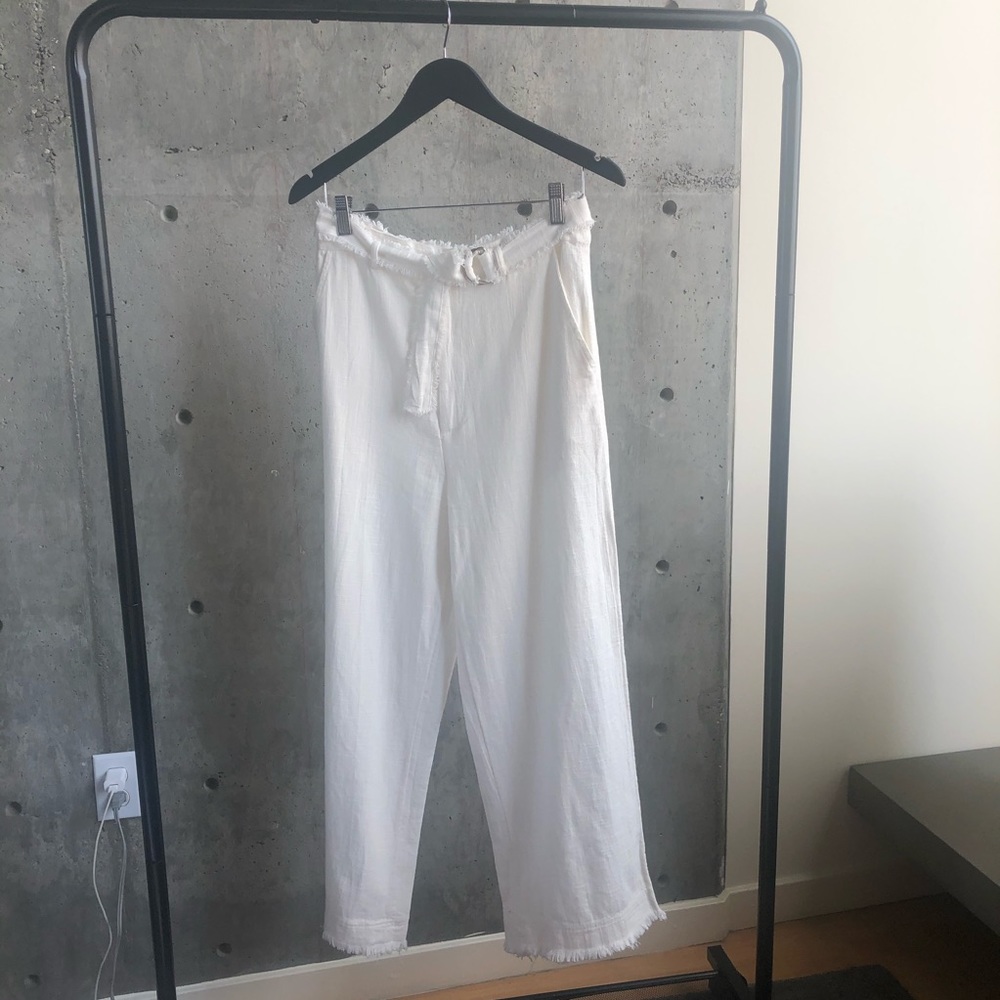 Urban Outfitters White Linen Pants